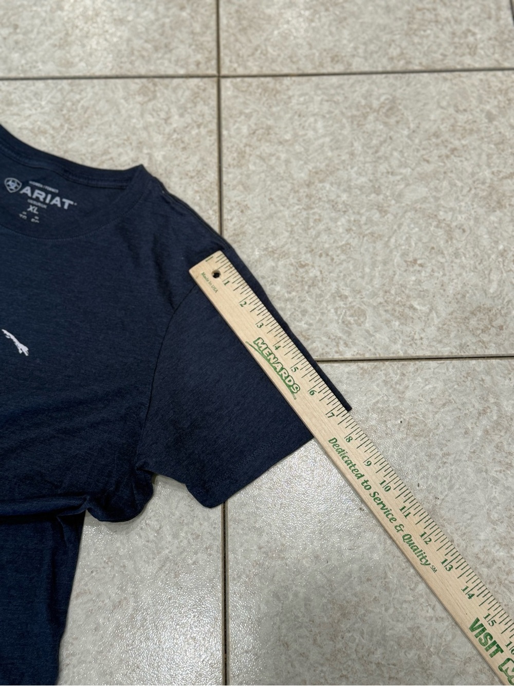 Ariat Navy Short Sleeve Tee with Calf Graphic - Picture 4 of 7